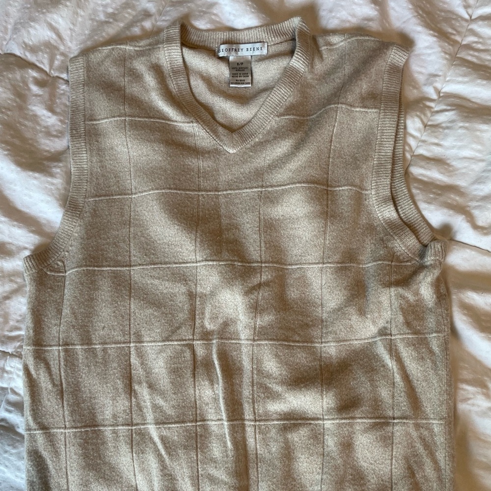 Beige sweater vest